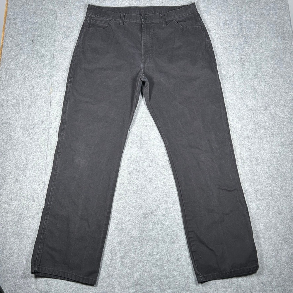 Dickies Duck Canvas Carpenter Pants Mens 36x32 Black Workwear Utility Gorpcore